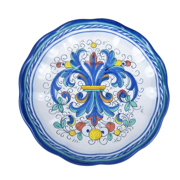 Deruta Hand Painted Italian Ceramic Plate Wall Hanging Floral Italy 7 Inch Decor - Picture 1 of 10